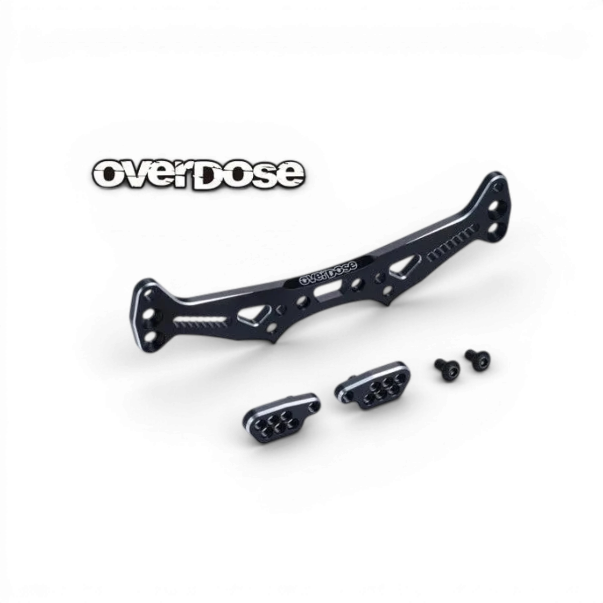 Pièce détachée tour amortisseur ES en aluminium GALM, fabriquée par Overdose, visible en image.