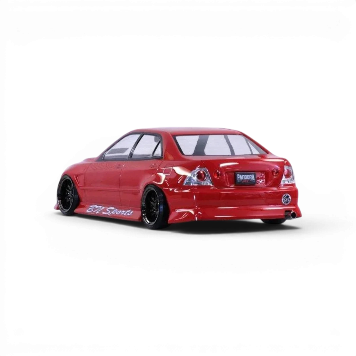 Pare-chocs arrière pour Toyota Altezza BN Sports, carrosserie Pandora RC, en plastique noir avec détails de style sportif.