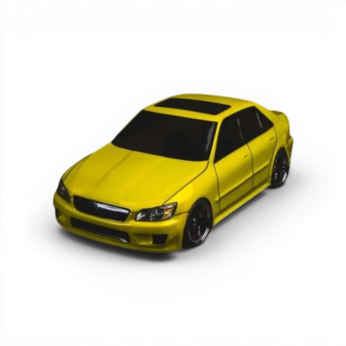 Carrosserie Toyota Altezza Aplastics RC, finition détaillée, vue de face sur fond blanc.
