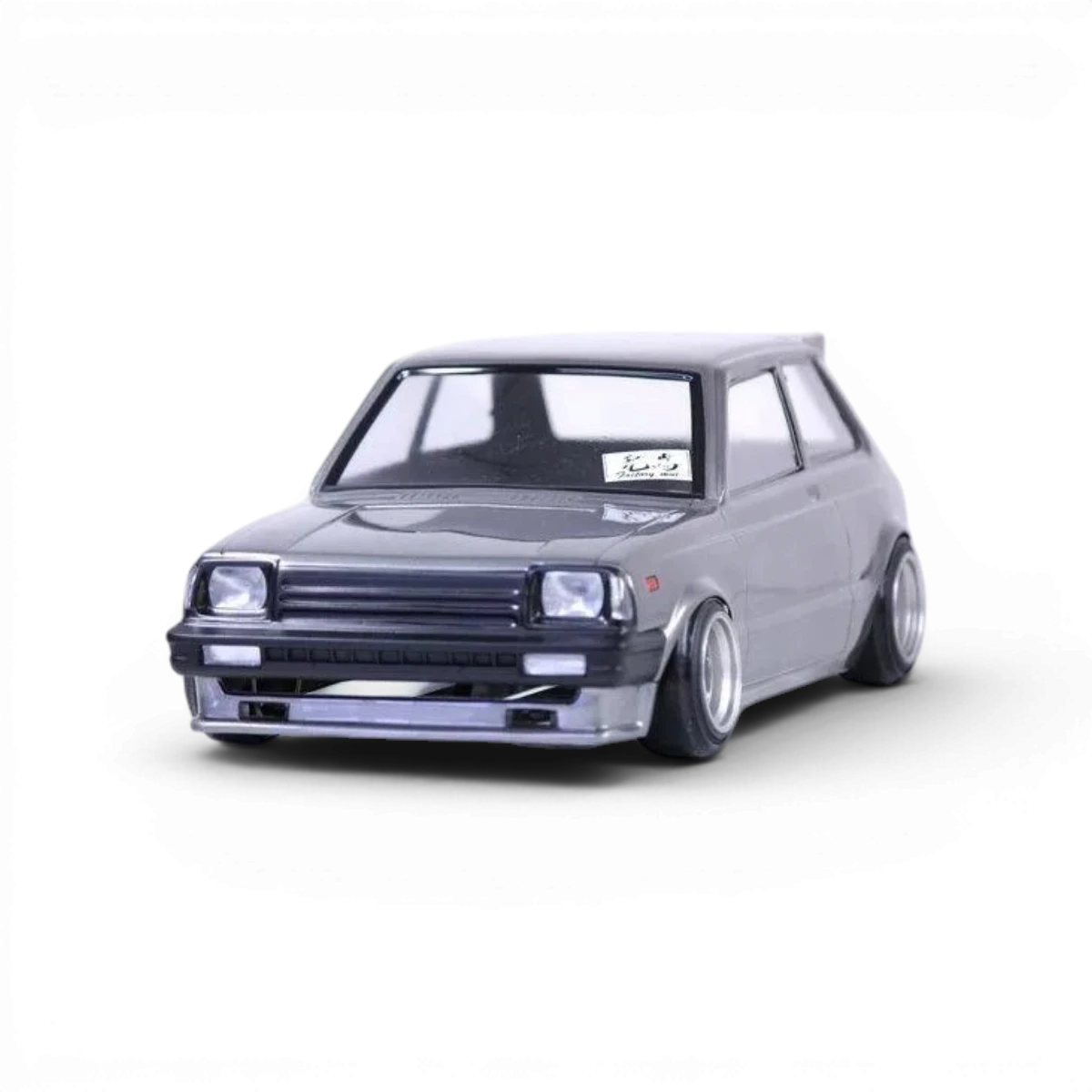 Carrosserie de Toyota Starlet KP61 tardive de Pandora RC, modèle réduit pour voiture télécommandée, vue détaillée.