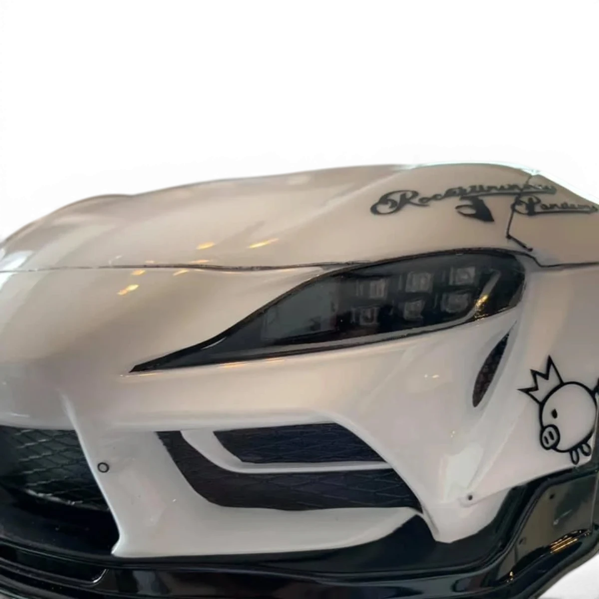 Carrosserie Toyota Supra GR version 247mm de Addiction RC Design, modèle pour voiture radiocommandée, vue de face avec détails précis