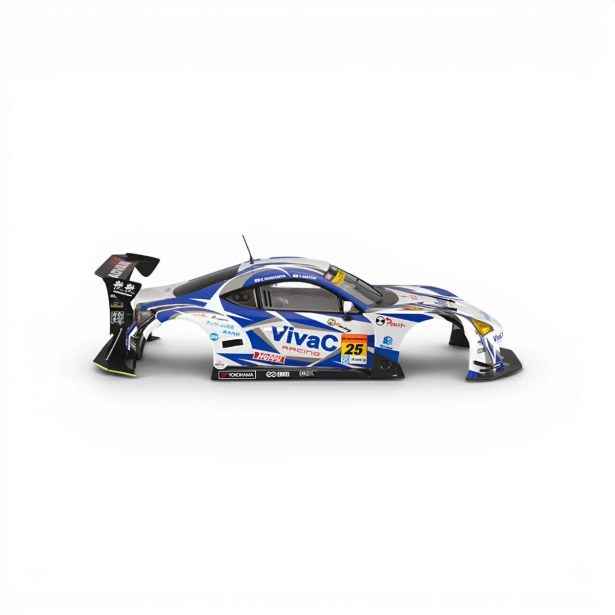 Carrosserie pour Toyota VivaC 86 MC de la marque Killer Body, vue de côté avec détails de la carrosserie en plastique.
