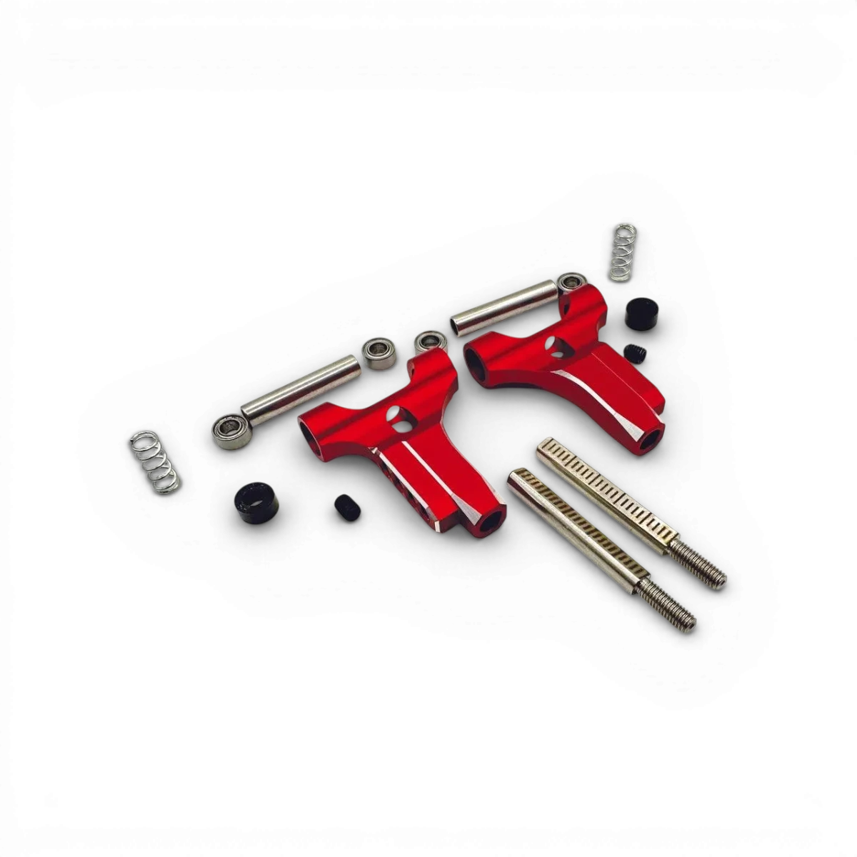 Triangles avant inférieurs en aluminium Shark pour moto RhinoRacing RR 1100R, pièces de suspension robustes et légères.