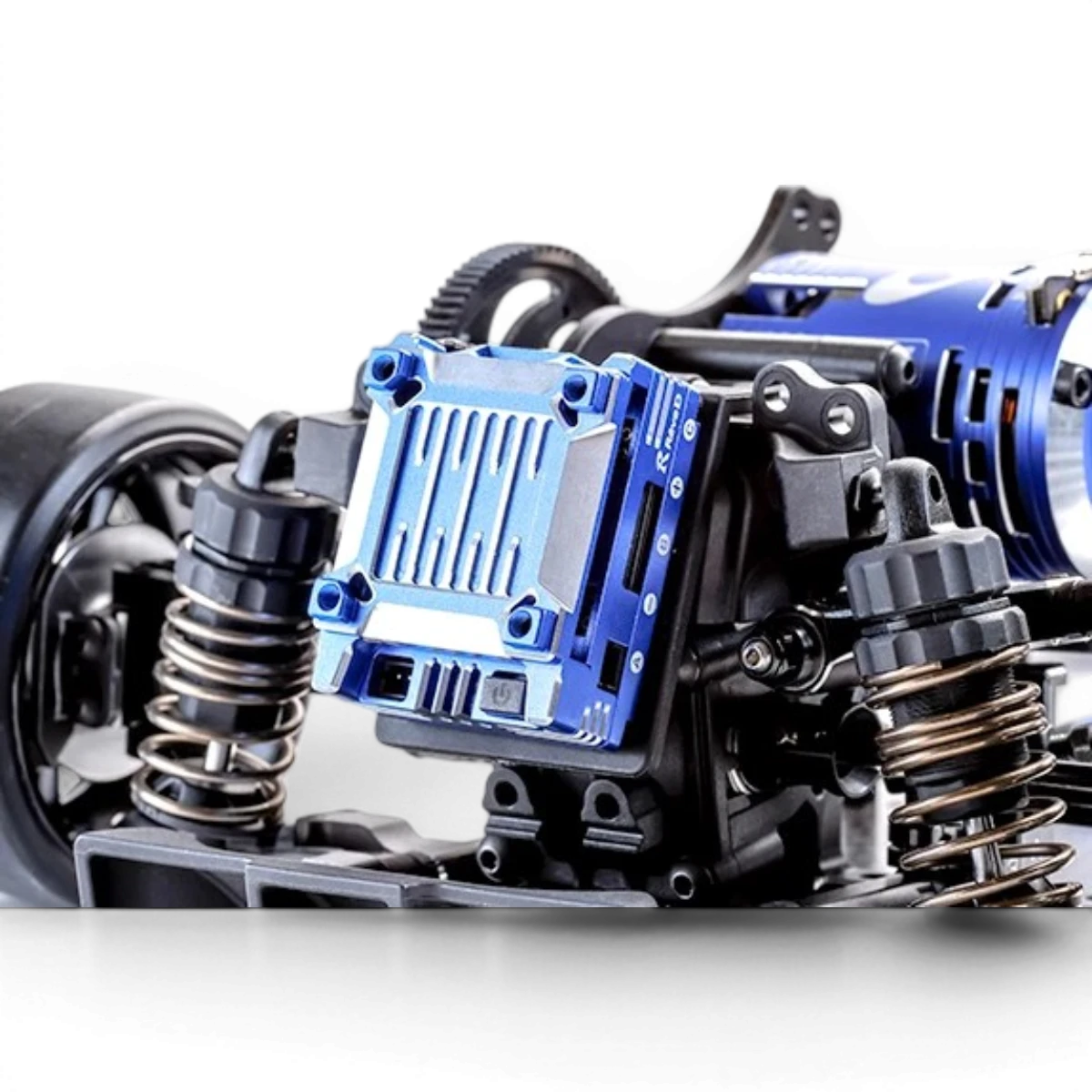Variateur ESC "BREVE" édition limitée 2026 de Team Reve D, électronique bleu avec détails modernes.