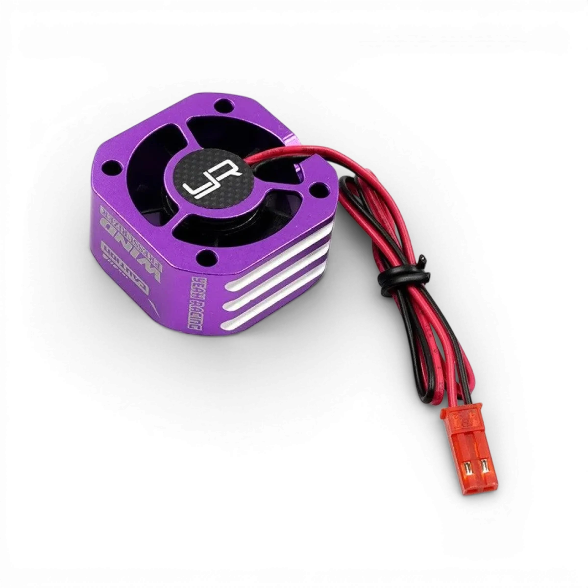 Ventilateur en aluminium violet de 30 mm de la marque Yeah Racing, puissance et design léger pour refroidissement.