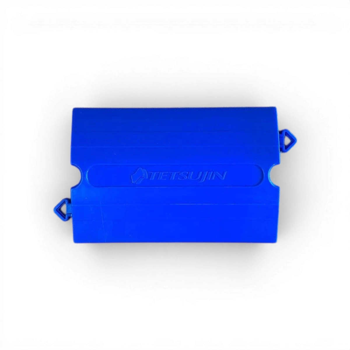 Vibreurs 1/10 Kerbs Bleu Droit Tetsujin, accessoire pour maquettes de train, avec surface bleue et profil droit.