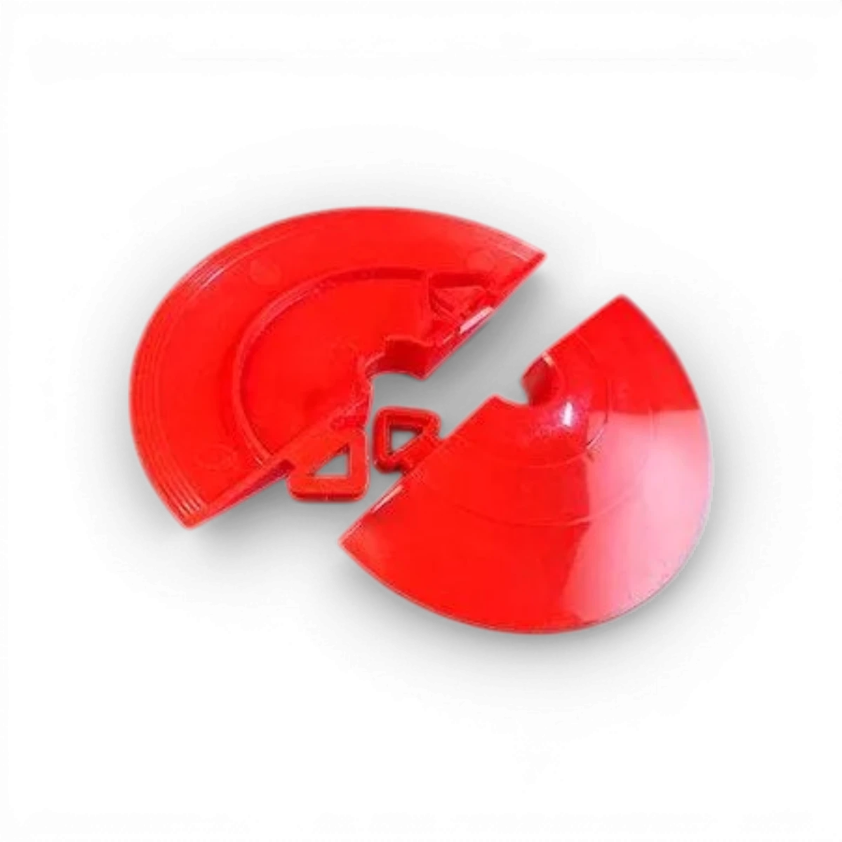Vibreurs 1/10 Kerbs "end" rouge Tetsujin, accessoires pour modèles réduits, montrant les vibreurs en plastique rouge.