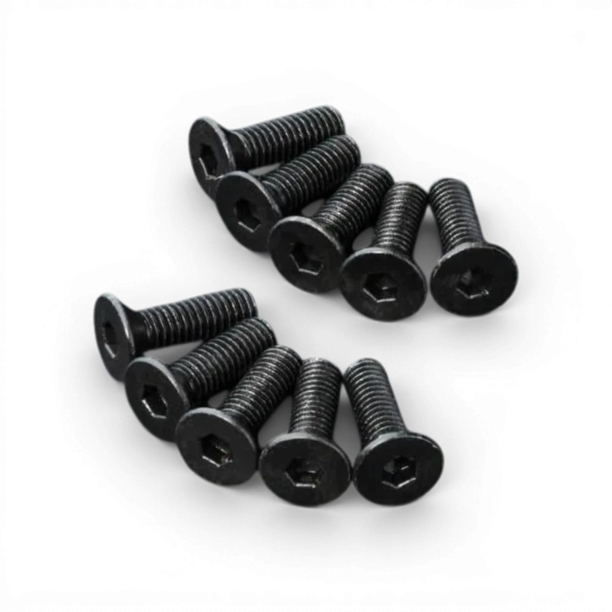 Jeu de 10 vis M3x10 à tête plate de Max Speed Technology, pièces détachées robustes pour assemblage précis.