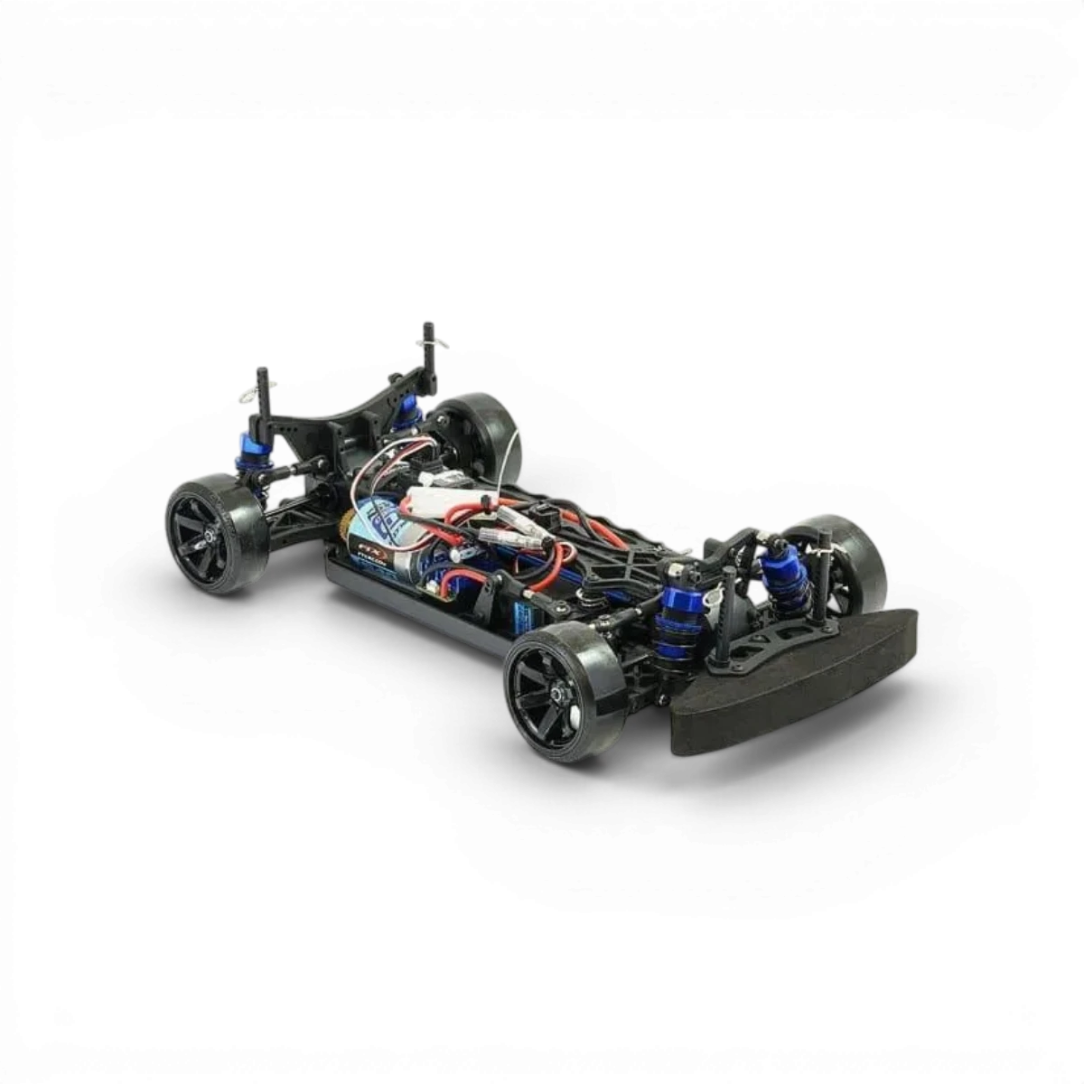 Voiture Banzai FTX 1/10 drift 4x4 rouge, modèle RC avec pneus larges, vue latérale.