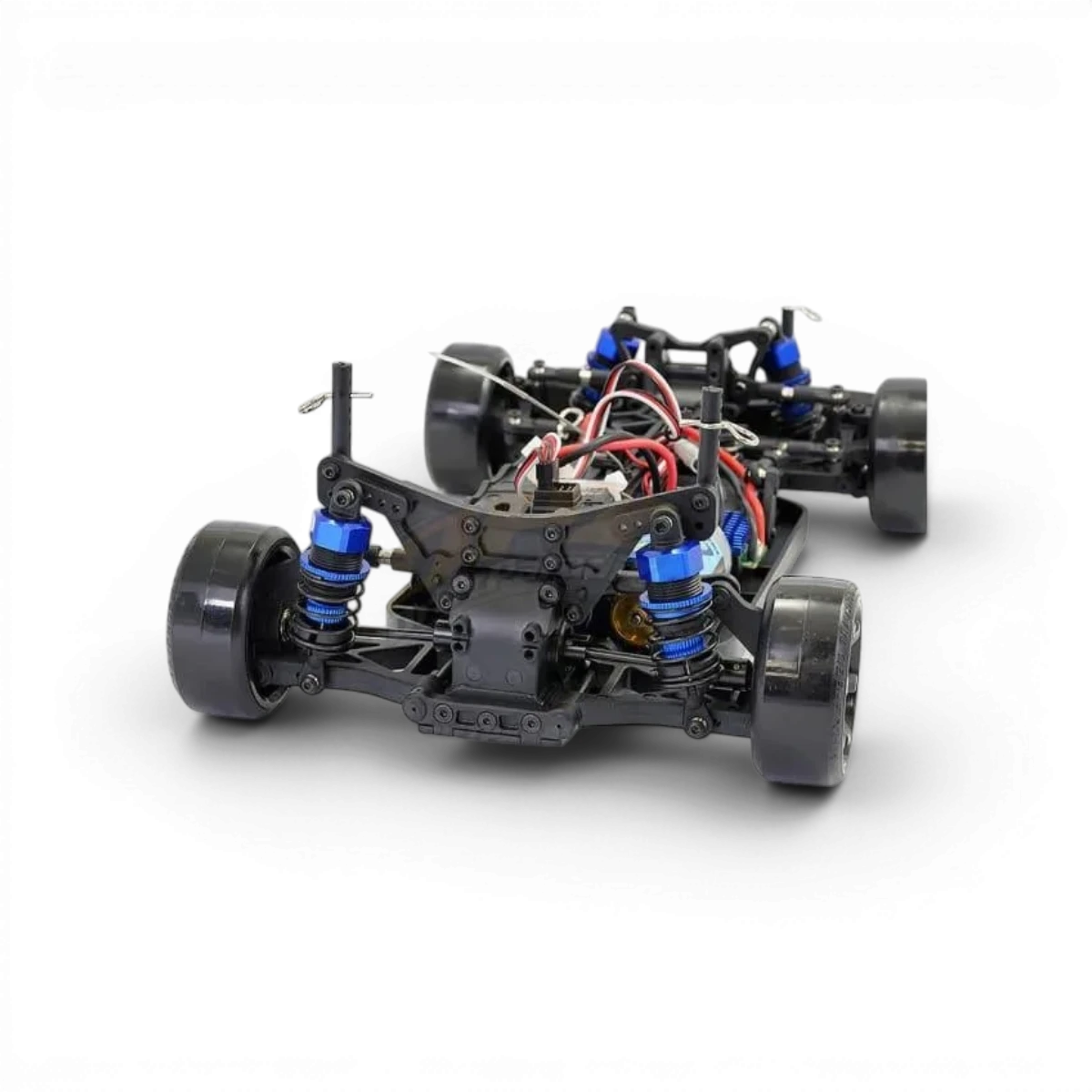 Voiture Banzai FTX 1/10 drift 4x4 verte, modèle radio commandé, vue de côté avec détails de carrosserie et pneus.