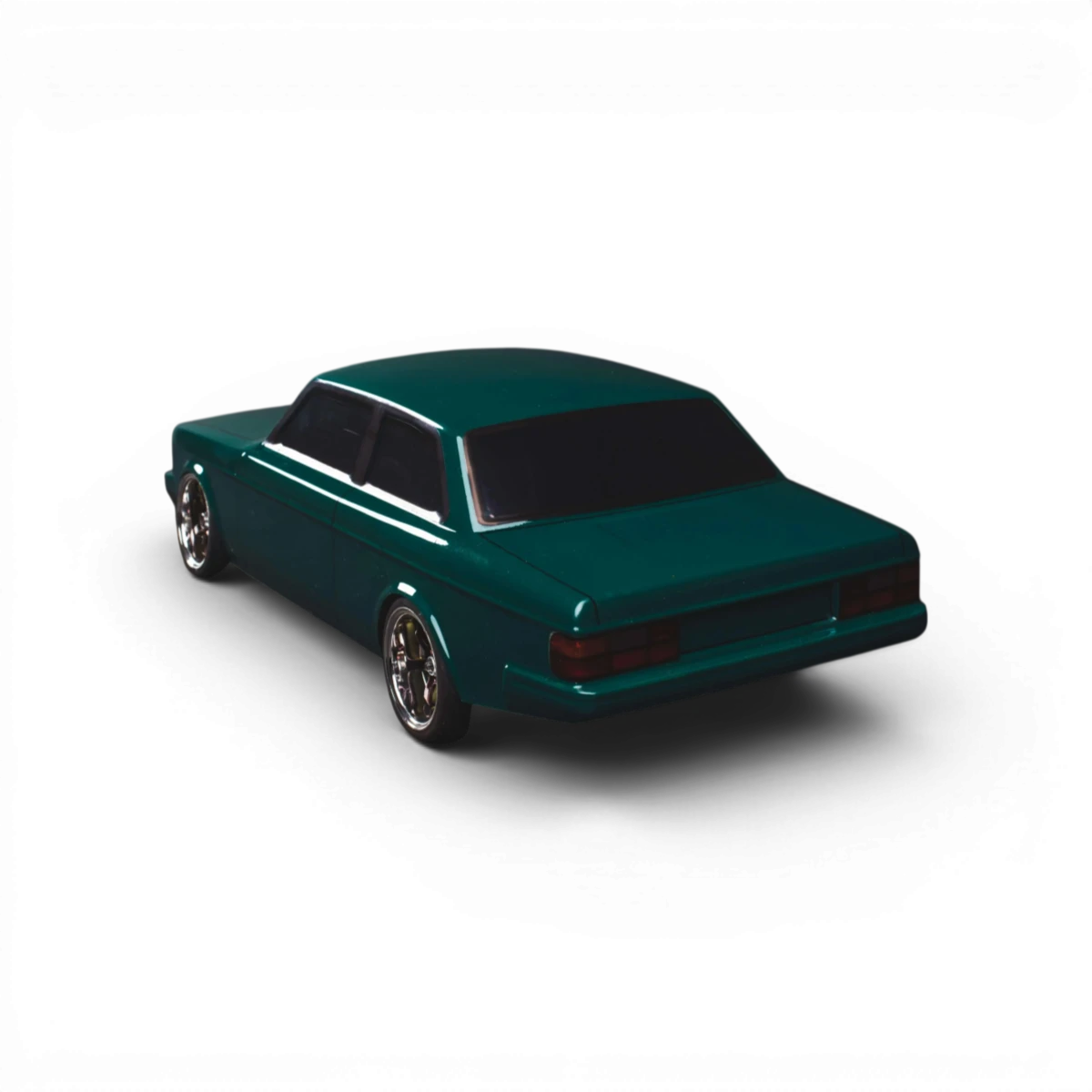 Carrosserie Volvo 242 GT pour voiture RC, modèle Aplastics RC, en plastique avec détails réalistes.