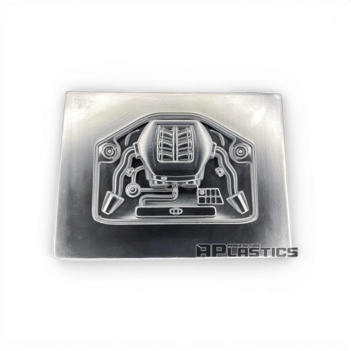Baie moteur VR38 pour carrosserie RC Aplastics RC, détail de la pièce en plastique pour modèle réduit.