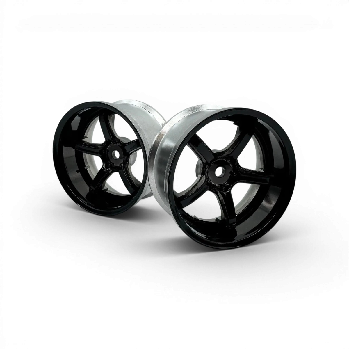 Roues Work Emotion T5R Offset 8 noires avec finition haute brillance, conçues par Custom Lab's.