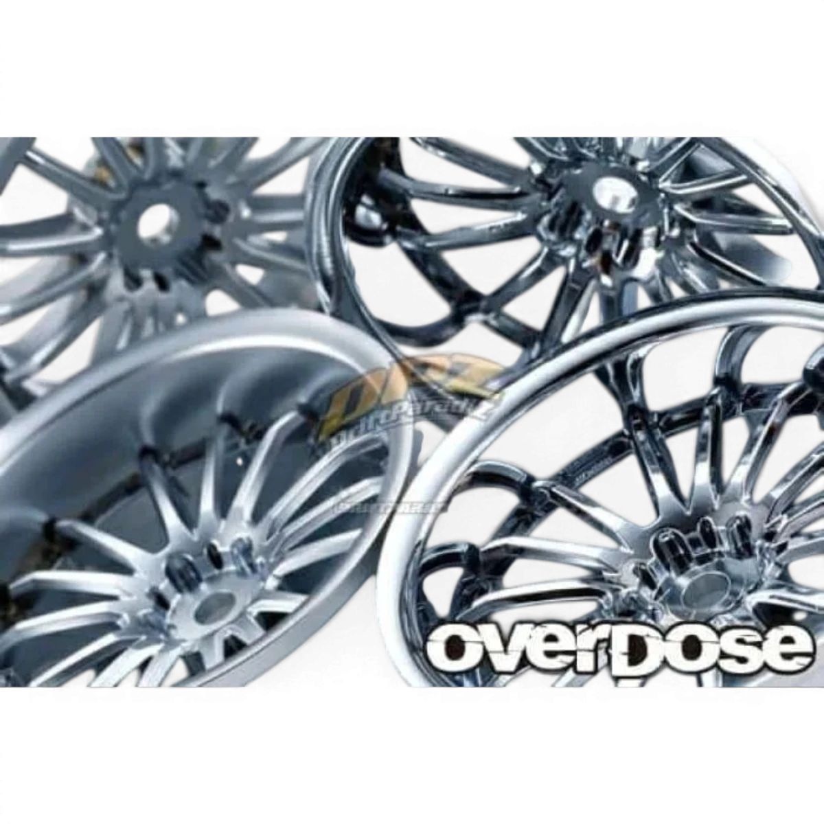 Roues Overdose WORK XSA 05C OFF+5 avec design robuste et finition noire, destinées aux motos sportives.